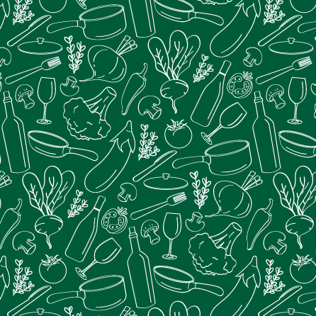 Brand pattern green background
